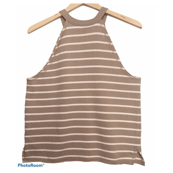 Aerie Halter Striped Sweatshirt Tank Top - Picture 8 of 12